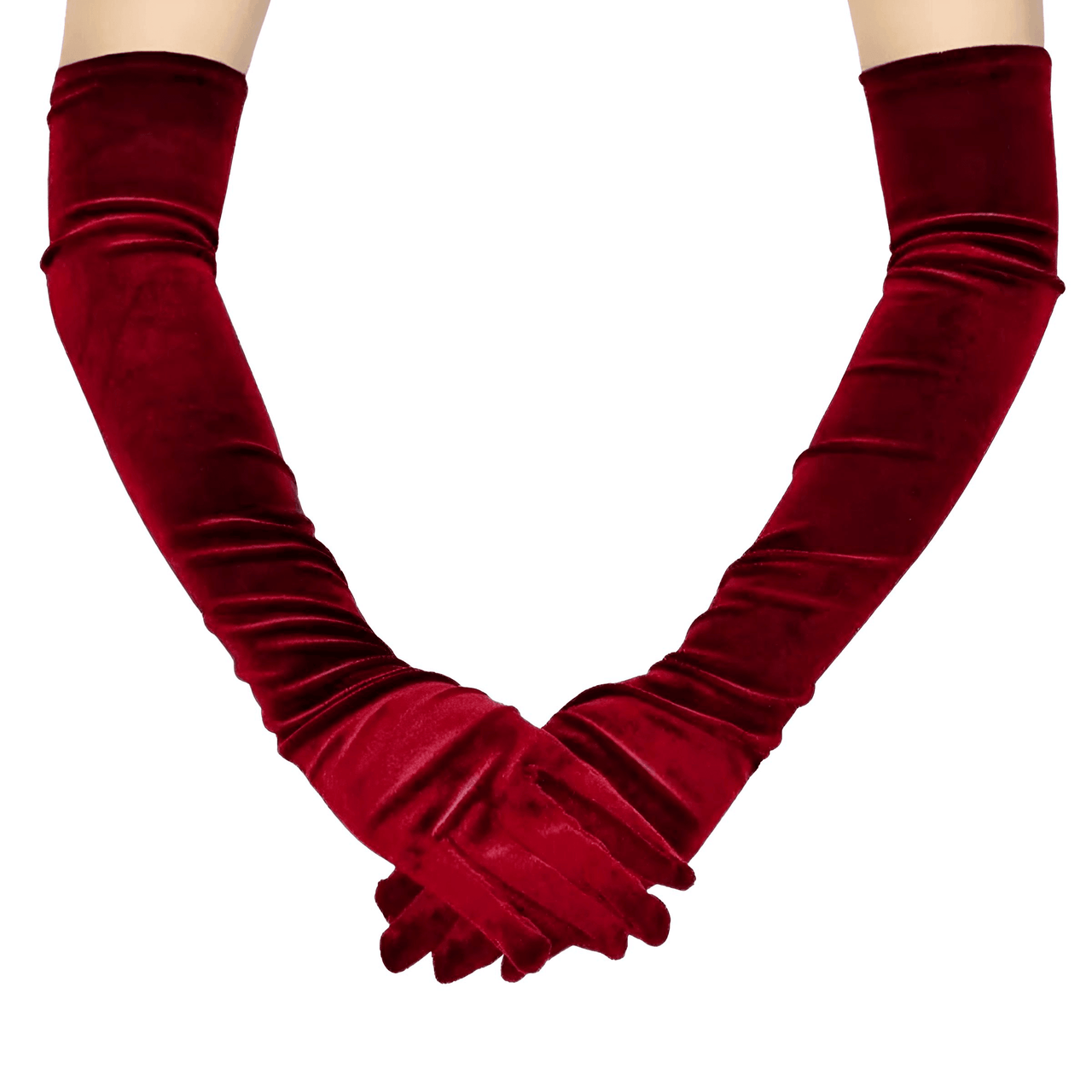 Long Velvet Dinner Dress Gloves For Women -, Gloves , Drestiny , Australia, Black, Canada, Dark Red, Gender_Women, Gloves, Green, New Zealand, Red, United Kingdom, United States, Wine Red , Drestiny , www.shopdrestiny.com