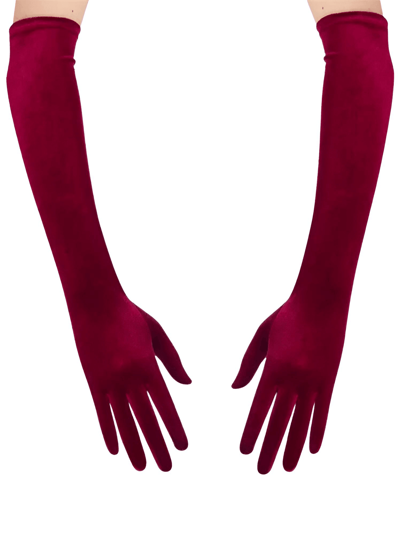 Long Velvet Dinner Dress Gloves For Women -, Gloves , Drestiny , Australia, Black, Canada, Dark Red, Gender_Women, Gloves, Green, New Zealand, Red, United Kingdom, United States, Wine Red , Drestiny , www.shopdrestiny.com