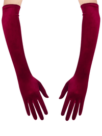 Thumbnail for Long Velvet Dinner Dress Gloves For Women -, Gloves , Drestiny , Australia, Black, Canada, Dark Red, Gender_Women, Gloves, Green, New Zealand, Red, United Kingdom, United States, Wine Red , Drestiny , www.shopdrestiny.com