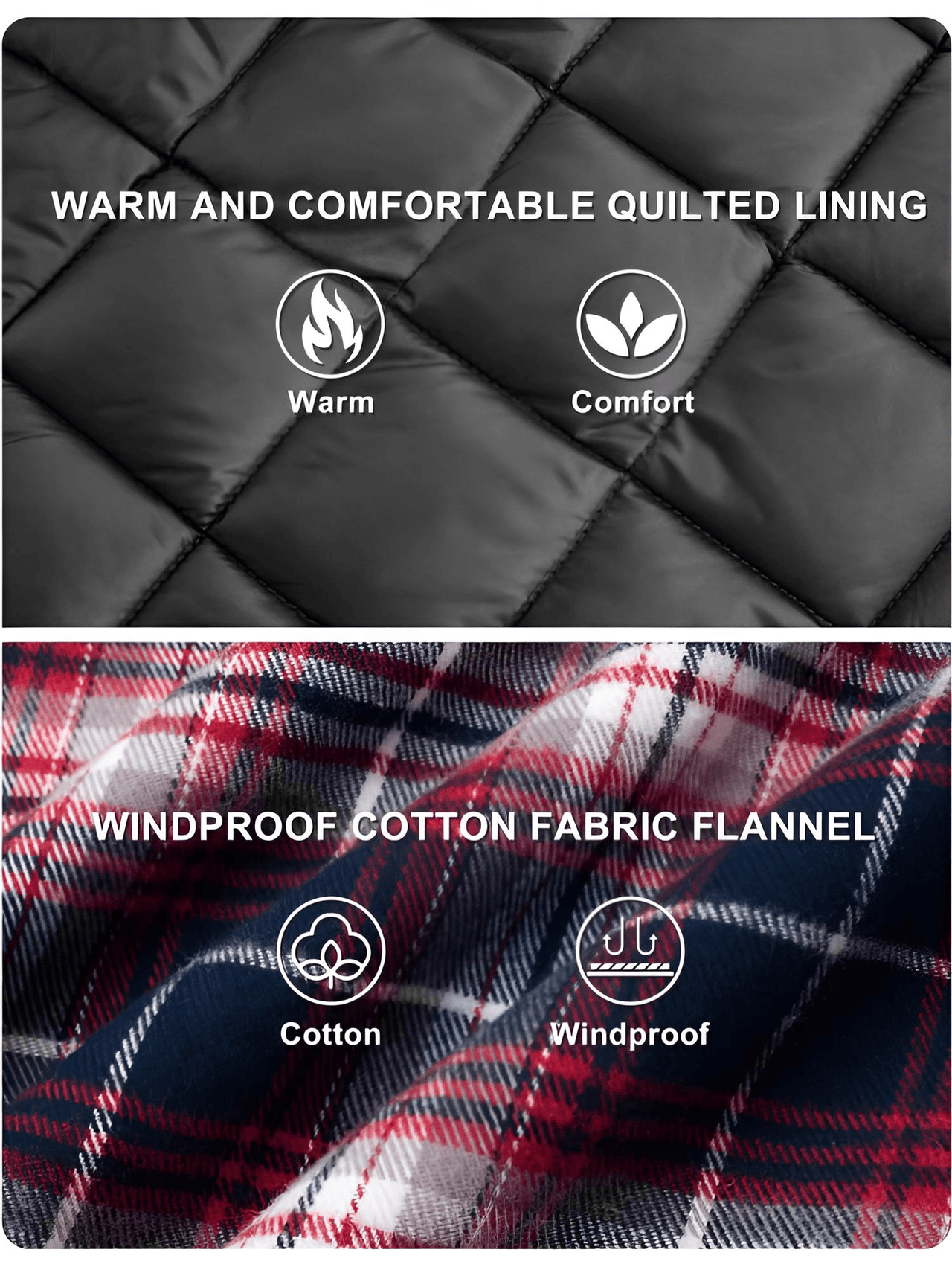 Men's Long Sleeve Quilted Lined Flannel Shirt Jackets -, Shirts , Drestiny , 4XL, Australia, Black, Blue, Coats, Dark Blue, Dark Green, Grey, Jackets, L, M, Navy, Orange, Red, United Kingdom, United States, White, XL, XXL, XXXL, Yellow , Drestiny , www.shopdrestiny.com