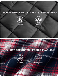 Thumbnail for Men's Long Sleeve Quilted Lined Flannel Shirt Jackets -, Shirts , Drestiny , 4XL, Australia, Black, Blue, Coats, Dark Blue, Dark Green, Grey, Jackets, L, M, Navy, Orange, Red, United Kingdom, United States, White, XL, XXL, XXXL, Yellow , Drestiny , www.shopdrestiny.com