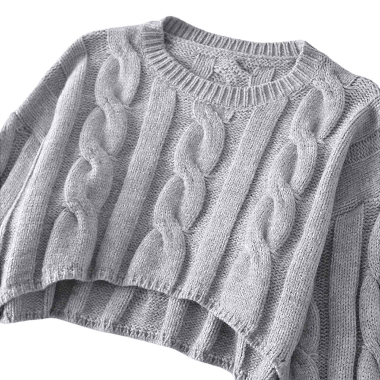 Long Sleeve Top Women's Fashion Cropped Sweater Preppy Pullover Short Sweater, Drestiny, Sweaters, Crop Sweaters, Pullovers, Crop Tops, S, M, United States, Australia, New Zealand, United Kingdom, Long Sleeves, Black, Grey, Red, Sky Blue, White, shopdrestiny.com