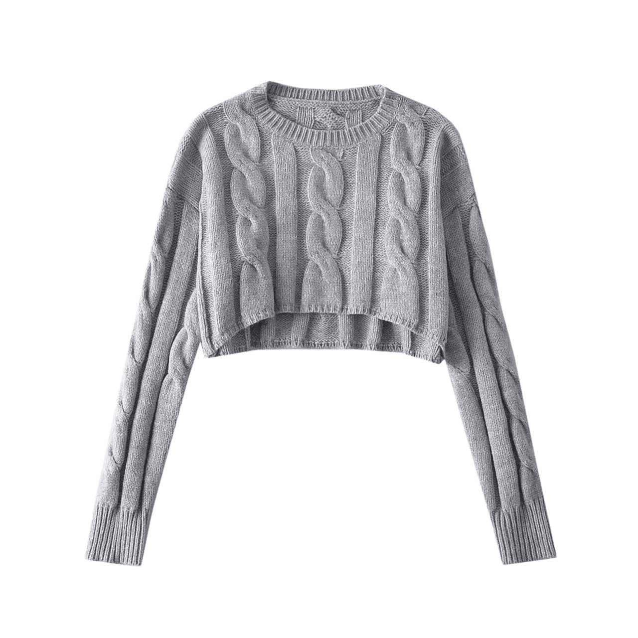 Long Sleeve Top Women's Fashion Cropped Sweater Preppy Pullover Short Sweater, Drestiny, Sweaters, Crop Sweaters, Pullovers, Crop Tops, S, M, United States, Australia, New Zealand, United Kingdom, Long Sleeves, Black, Grey, Red, Sky Blue, White, shopdrestiny.com