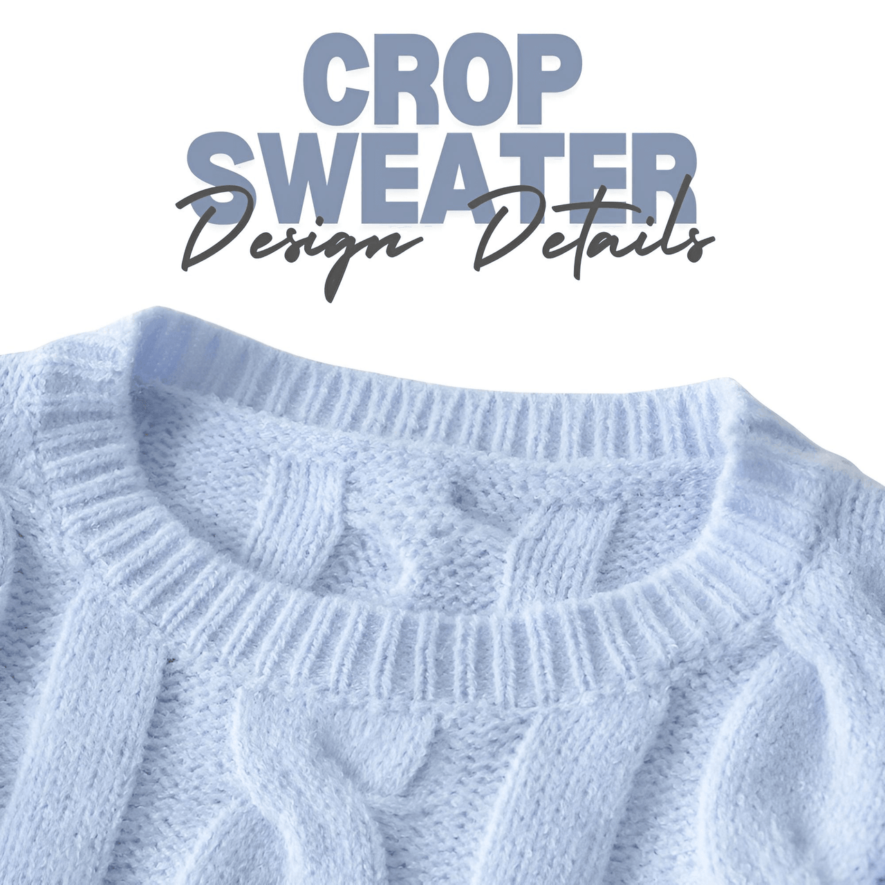 Long Sleeve Top Women's Fashion Cropped Sweater Preppy Pullover Short Sweater, Drestiny, Sweaters, Crop Sweaters, Pullovers, Crop Tops, S, M, United States, Australia, New Zealand, United Kingdom, Long Sleeves, Black, Grey, Red, Sky Blue, White, shopdrestiny.com