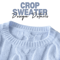 Thumbnail for Long Sleeve Top Women's Fashion Cropped Sweater Preppy Pullover Short Sweater, Drestiny, Sweaters, Crop Sweaters, Pullovers, Crop Tops, S, M, United States, Australia, New Zealand, United Kingdom, Long Sleeves, Black, Grey, Red, Sky Blue, White, shopdrestiny.com