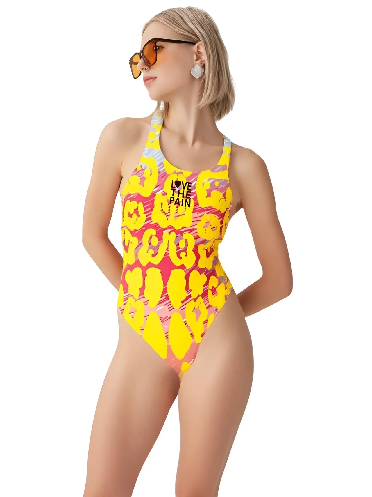 Love The Pain Backless Sport Training Swimsuit- 12 Trendy Designs! -, Swimwear , Drestiny , 4XL, Australia, Black, Blue, Dark Green, Deep Pink, Green, Grey, L, Light Blue, M, New Zealand, One Piece Swimwear, Orange, Pink, Purple, Red, S, United Kingdom, United States, White, XL, XS, XXL, XXS, XXXL, Yellow , Drestiny , www.shopdrestiny.com