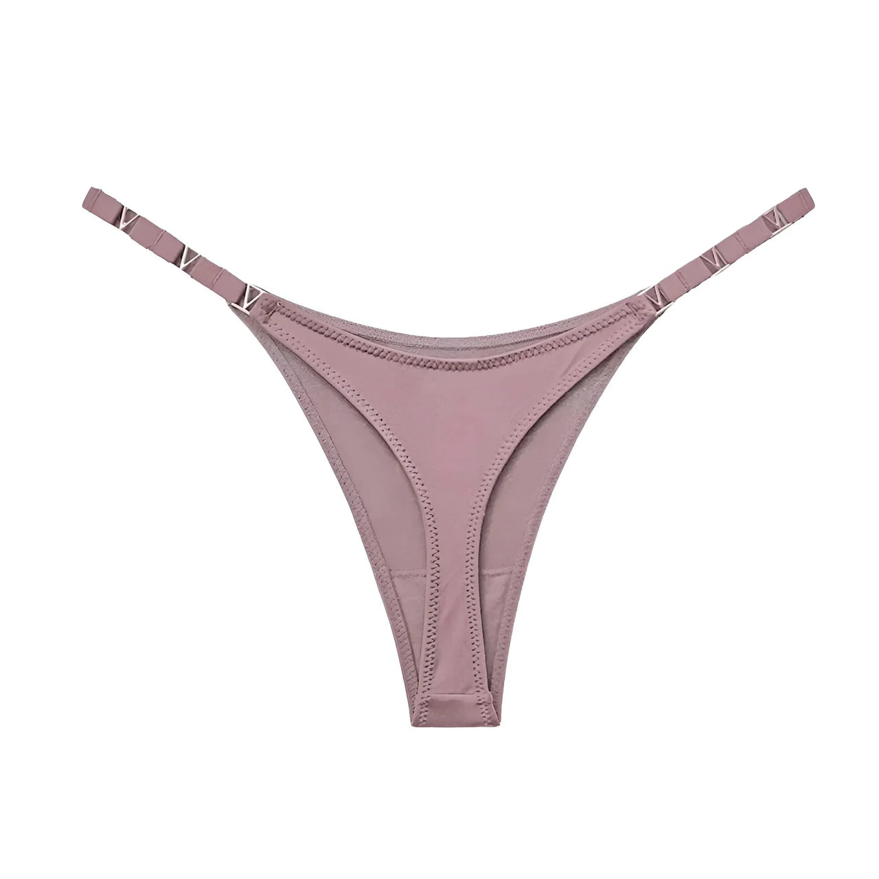 Pink thong underwear on a white background