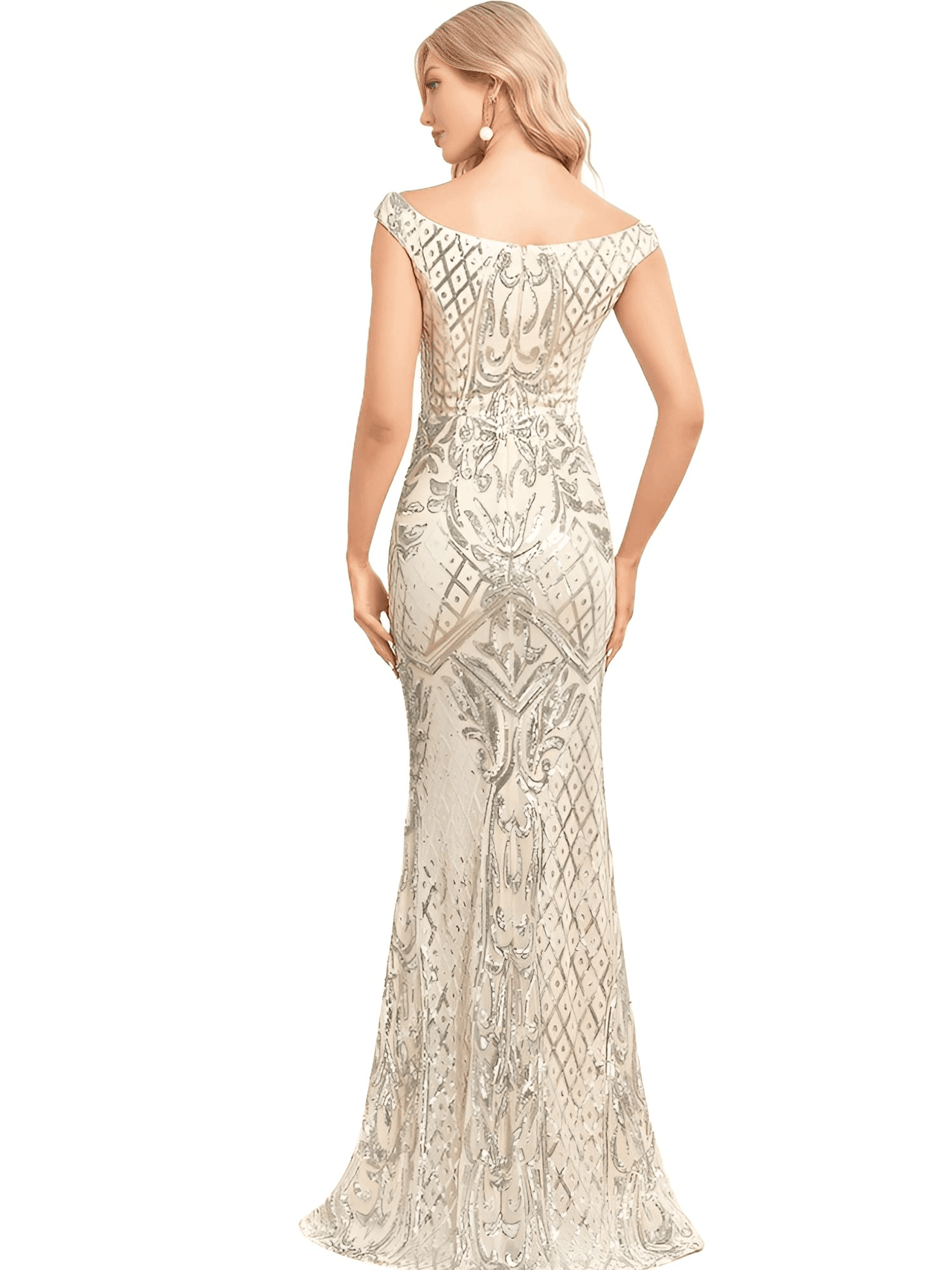 Luxury V-Neck Sequin Evening Maxi Dress For Women -, Dresses , Drestiny , 10, 12, 4, 6, 8, Australia, Black, Canada, Gold, Maxi Dresses, New Zealand, Off Shoulder, Pink, Silver, Sleeveless, United Kingdom, United States , Drestiny , www.shopdrestiny.com