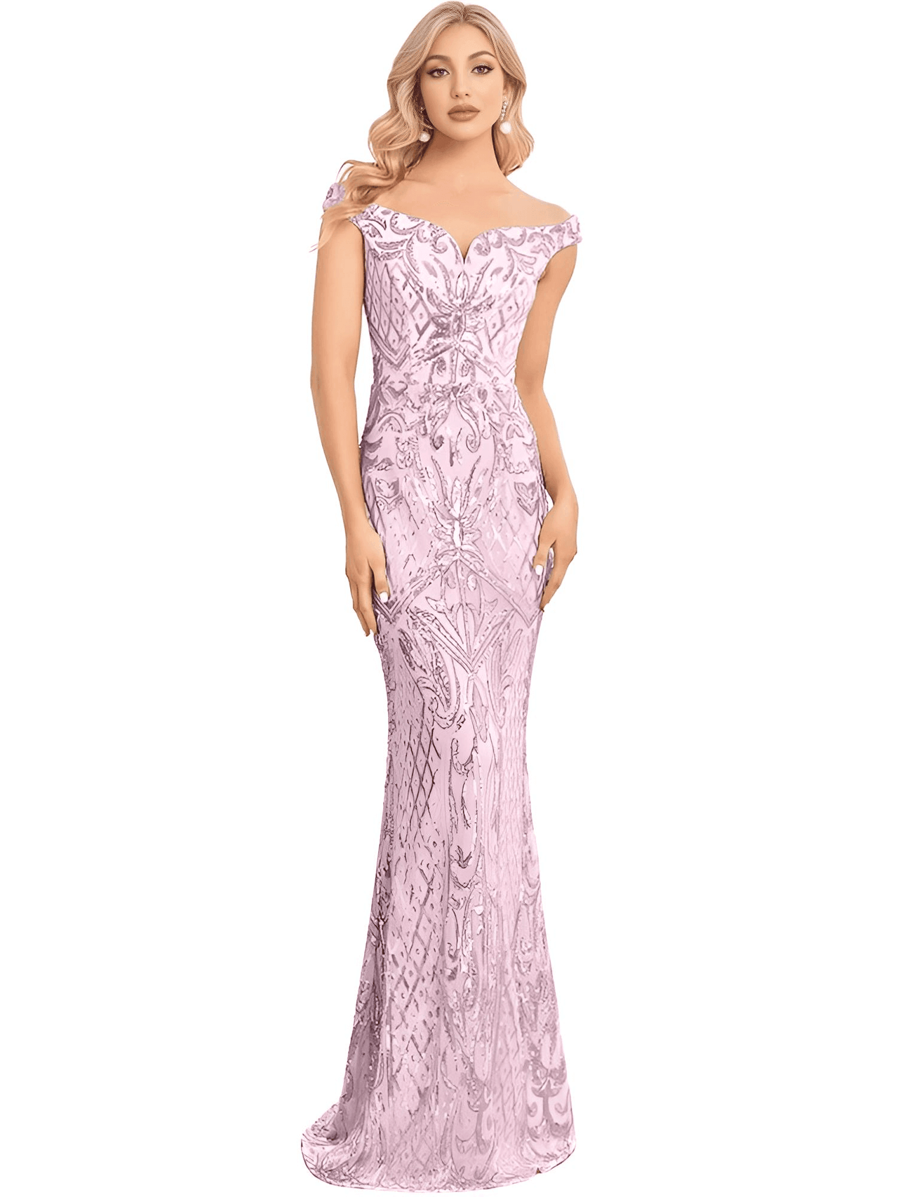 Luxury V-Neck Sequin Evening Maxi Dress For Women -, Dresses , Drestiny , 10, 12, 4, 6, 8, Australia, Black, Canada, Gold, Maxi Dresses, New Zealand, Off Shoulder, Pink, Silver, Sleeveless, United Kingdom, United States , Drestiny , www.shopdrestiny.com