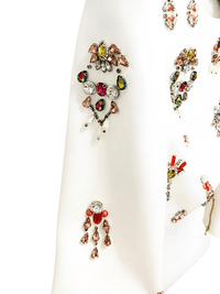 Thumbnail for Luxury Colorful Diamond Beaded Skirt Set Long Sleeve Black Short Top + Skirt Two-Piece Set