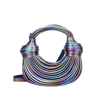 Thumbnail for Luxury Evening Purses For Women Golden Noodle Knot Design Dinner Party Clutch Bag Luxury, Drestiny, Designer evening clutches, Luxury evening bags for women, Best evening purses for special occasions, Luxury evening purse with knot handle, Noodle knot evening bag luxury, United States, USA, Australia, New Zealand, United Kingdom, UK, Gold, Blue, Green, White, Black, Khaki, Silver, Colorful, Purple, Pink, Light Blue, shopdrestiny.com