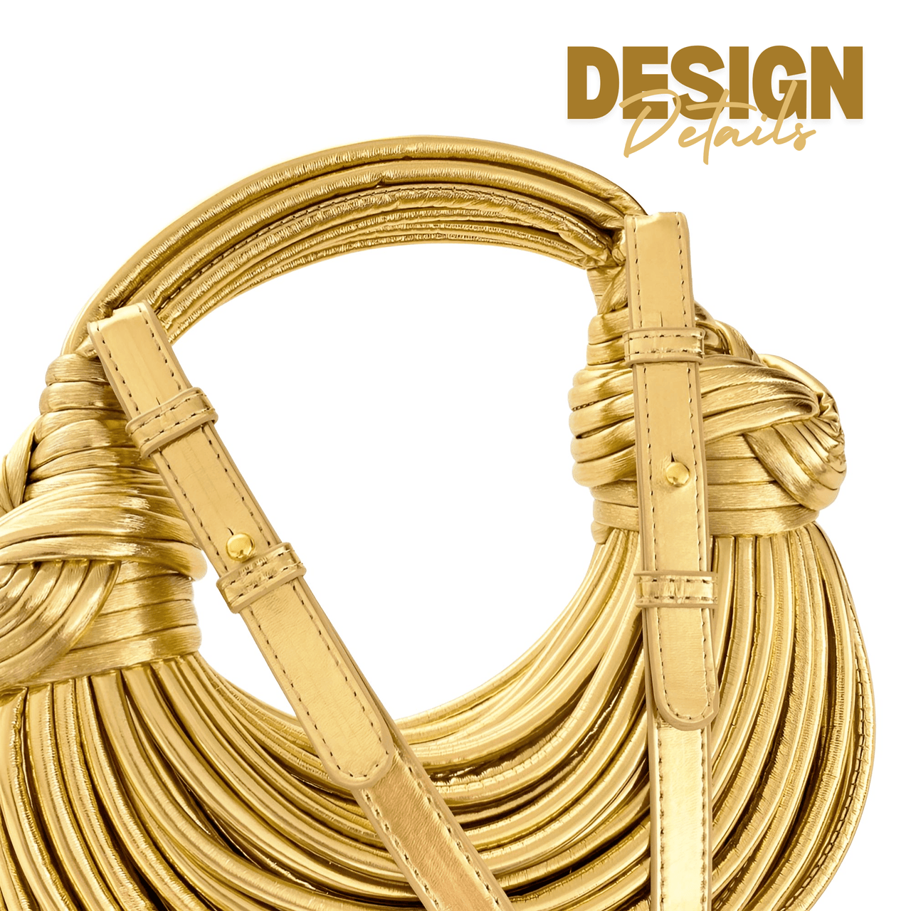 Luxury Evening Purses For Women Golden Noodle Knot Design Dinner Party Clutch Bag Luxury, Drestiny, Designer evening clutches, Luxury evening bags for women, Best evening purses for special occasions, Luxury evening purse with knot handle, Noodle knot evening bag luxury, United States, USA, Australia, New Zealand, United Kingdom, UK, Gold, Blue, Green, White, Black, Khaki, Silver, Colorful, Purple, Pink, Light Blue, shopdrestiny.com