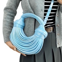 Thumbnail for Luxury Evening Purses For Women Golden Noodle Knot Design Dinner Party Clutch Bag Luxury, Drestiny, Designer evening clutches, Luxury evening bags for women, Best evening purses for special occasions, Luxury evening purse with knot handle, Noodle knot evening bag luxury, United States, USA, Australia, New Zealand, United Kingdom, UK, Gold, Blue, Green, White, Black, Khaki, Silver, Colorful, Purple, Pink, Light Blue, shopdrestiny.com