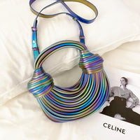 Thumbnail for Luxury Evening Purses For Women Golden Noodle Knot Design Dinner Party Clutch Bag Luxury, Drestiny, Designer evening clutches, Luxury evening bags for women, Best evening purses for special occasions, Luxury evening purse with knot handle, Noodle knot evening bag luxury, United States, USA, Australia, New Zealand, United Kingdom, UK, Gold, Blue, Green, White, Black, Khaki, Silver, Colorful, Purple, Pink, Light Blue, shopdrestiny.com