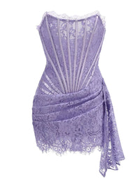 Thumbnail for Purple lace dress on a white background