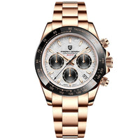 Thumbnail for Rose gold watch with a detailed face on a white background