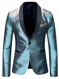 Thumbnail for Men's Shiny One Button Gradient Blazers -, Coats & Jackets , Drestiny , 4XL, 5XL, Australia, Blazers, Blue, Dark Green, Dark Red, Deep Pink, FR, Gold, Green, L, Light Blue, Light Green, Light Pink, M, New Zealand, Pink, Royal Blue, S, Silver, Sky Blue, United Kingdom, United States, Wine Red, XL, XXL, XXXL , Drestiny , www.shopdrestiny.com