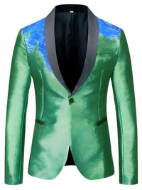 Thumbnail for Men's Shiny One Button Gradient Blazers -, Coats & Jackets , Drestiny , 4XL, 5XL, Australia, Blazers, Blue, Dark Green, Dark Red, Deep Pink, FR, Gold, Green, L, Light Blue, Light Green, Light Pink, M, New Zealand, Pink, Royal Blue, S, Silver, Sky Blue, United Kingdom, United States, Wine Red, XL, XXL, XXXL , Drestiny , www.shopdrestiny.com