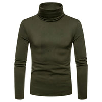 Thumbnail for Army green turtleneck sweater on a white background