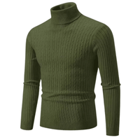 Thumbnail for Men's Turtleneck Sweaters Solid Color Slim Fit Fashionable Pullover Mens Winter Outdoor Tops, Drestiny, Sweaters, Turtlenecks, Casual Shirts, Long Sleeves, Dress Shirts, S, M, L, XL, XXL, 2XL, 3XL, XXXL, Navy Blue, Red, Sapphire Blue, Yellow, Grey, Dark Grey, Wine Red, Army Green, White, Black, Beige, Brown, United States, USA, Canada, Australia, New Zealand, United Kingdom, UK, men's turtleneck sweater, slim fit turtleneck men, mens turtleneck sweater outfit, shopdrestiny.com
