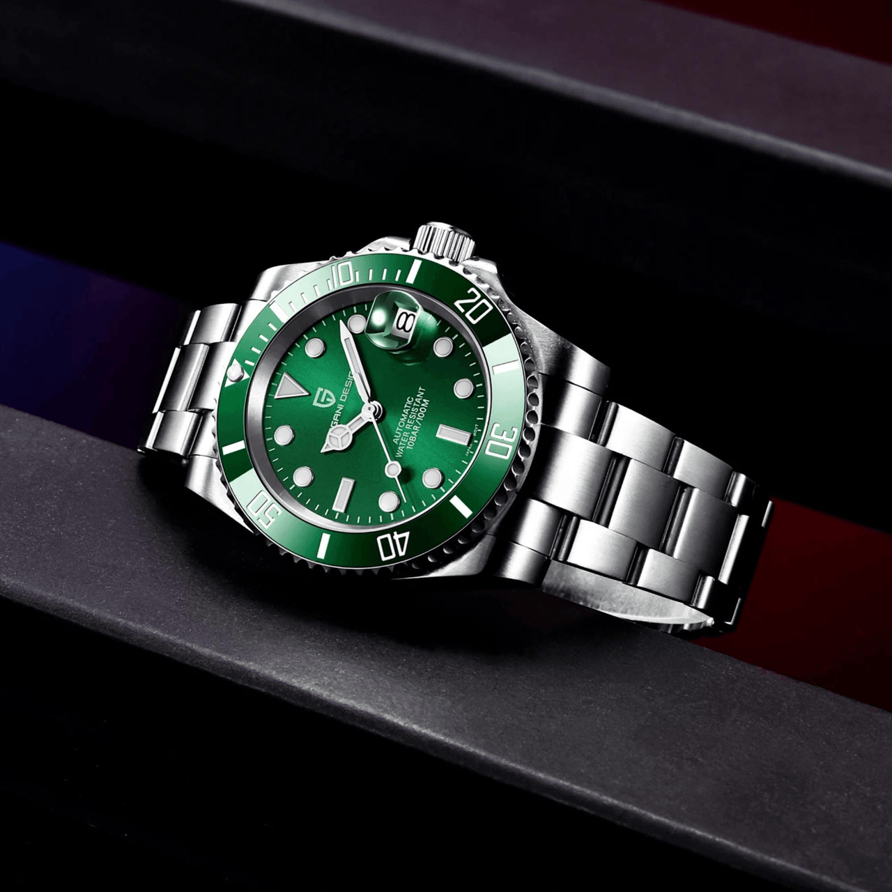 Men's Automatic Mechanical Watch With Sapphire Crystal - Homage Hulk Submariner Watch, Watches, Luxury Watches for Men, Rolex Submariner Watch, United States, USA, Canada, Australia, New Zealand, Black, Green, Black-Green, Blue, Hulk Submariner Homage, Green Submariner homage, Best Submariner homage watches, Automatic Hulk homage, Affordable Hulk watch, Cheap hulk homage, shopdrestiny.com