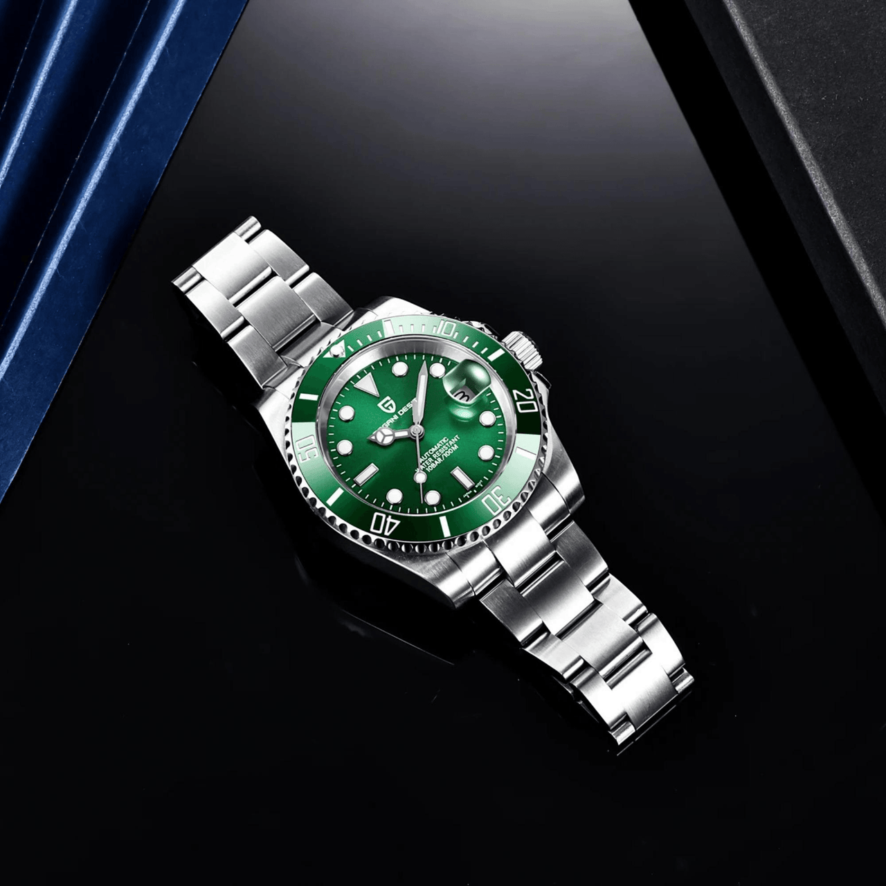 Men's Automatic Mechanical Watch With Sapphire Crystal - Homage Hulk Submariner Watch, Watches, Luxury Watches for Men, Rolex Submariner Watch, United States, USA, Canada, Australia, New Zealand, Black, Green, Black-Green, Blue, Hulk Submariner Homage, Green Submariner homage, Best Submariner homage watches, Automatic Hulk homage, Affordable Hulk watch, Cheap hulk homage, shopdrestiny.com