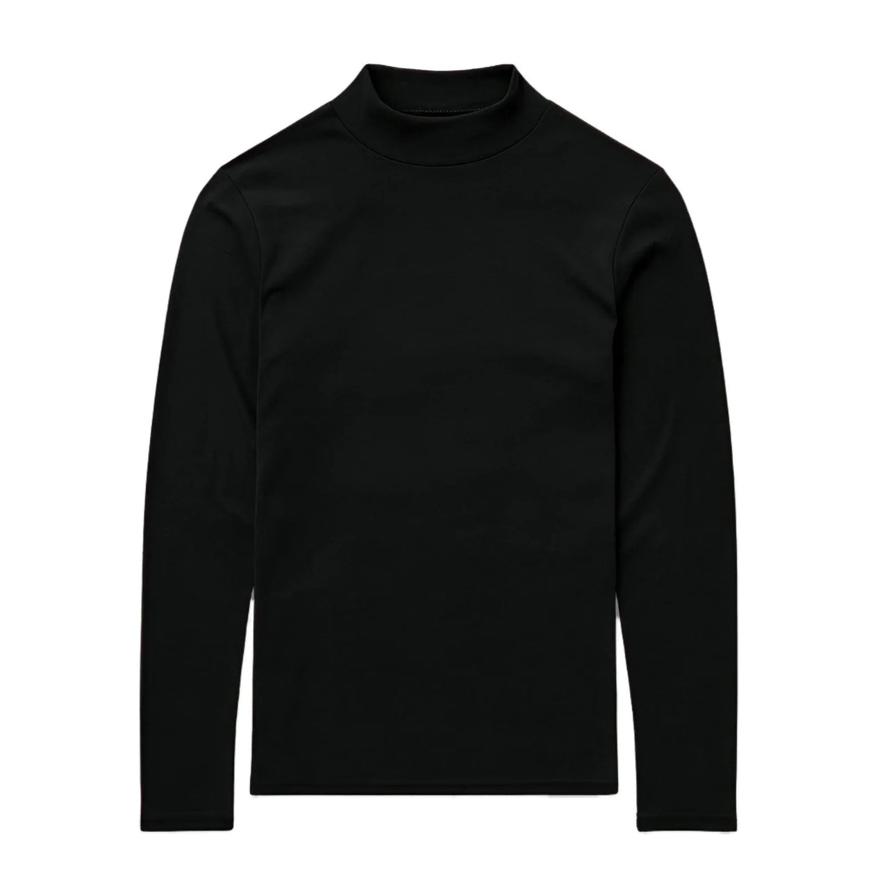 Black long-sleeve shirt on a white background