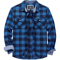 Thumbnail for Blue plaid shirt with rolled-up sleeves on a white background