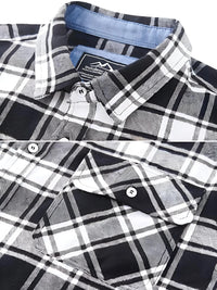 Thumbnail for Men's Button-Down Plaid Shirt Men's Long Sleeve Flannel Shirts Cotton 2 Pocket Design Shirts, Drestiny, Casual Shirts, Long Sleeves, S, M, L, XL, XXL, 3XL, 4XL, United States, USA, Canada, Australia, New Zealand, United Kingdom, UK, Blue, Black, Black and White, Red, men's flannel shirt, plaid button up shirt, men's casual button down shirt, buffalo plaid shirt, men's long sleeve plaid shirt, men's check shirt, men's flannel check shirt, men's casual shirt, lumberjack shirt, shopdrestiny.com