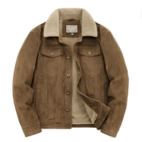 Thumbnail for Men's Corduroy Bomber Jackets Padded Warm Loose Coat Corduroy Short Jacket Man Solid Men's Casual Jacket, Drestiny, Coats, Jackets, Bomber Jackets, Long Sleeves, United States, Canada, Australia, United Kingdom, Brown, Khaki, Black, Grey, S, M, L, XL, XXL, 2XL, XXXL, 3XL, 4XL, 5XL, 6XL, shopdrestiny.com