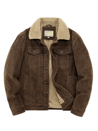 Thumbnail for Men's Corduroy Bomber Jackets Padded Warm Loose Coat Corduroy Short Jacket Man Solid Men's Casual Jacket, Drestiny, Coats, Jackets, Bomber Jackets, Long Sleeves, United States, Canada, Australia, United Kingdom, Brown, Khaki, Black, Grey, S, M, L, XL, XXL, 2XL, XXXL, 3XL, 4XL, 5XL, 6XL, shopdrestiny.com