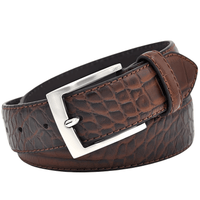 Thumbnail for Men's Crocodile Pattern With Split Leather Belt -, Belts , Drestiny , Australia, Belts, Black, Brown, Canada, Dark Blue, FR, Gender_Men, Grey, New Zealand, United Kingdom, United States , Drestiny , www.shopdrestiny.com