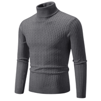 Thumbnail for Men's Turtleneck Sweaters Solid Color Slim Fit Fashionable Pullover Mens Winter Outdoor Tops, Drestiny, Sweaters, Turtlenecks, Casual Shirts, Long Sleeves, Dress Shirts, S, M, L, XL, XXL, 2XL, 3XL, XXXL, Navy Blue, Red, Sapphire Blue, Yellow, Grey, Dark Grey, Wine Red, Army Green, White, Black, Beige, Brown, United States, USA, Canada, Australia, New Zealand, United Kingdom, UK, men's turtleneck sweater, slim fit turtleneck men, mens turtleneck sweater outfit, shopdrestiny.com