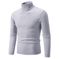 Thumbnail for Men's Turtleneck Sweaters Solid Color Slim Fit Fashionable Pullover Mens Winter Outdoor Tops, Drestiny, Sweaters, Turtlenecks, Casual Shirts, Long Sleeves, Dress Shirts, S, M, L, XL, XXL, 2XL, 3XL, XXXL, Navy Blue, Red, Sapphire Blue, Yellow, Grey, Dark Grey, Wine Red, Army Green, White, Black, Beige, Brown, United States, USA, Canada, Australia, New Zealand, United Kingdom, UK, men's turtleneck sweater, slim fit turtleneck men, mens turtleneck sweater outfit, shopdrestiny.com