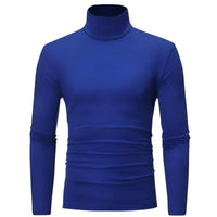 Thumbnail for Thin blue turtleneck on a white background