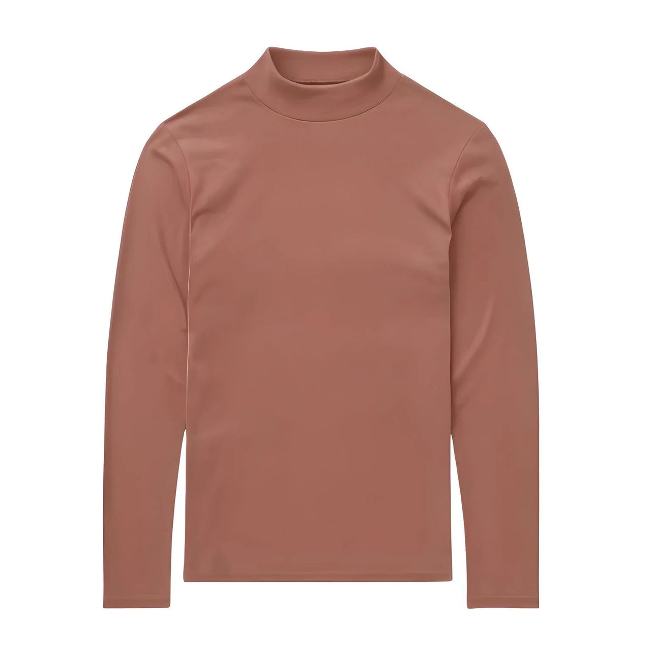 Brown long-sleeve shirt on a white background