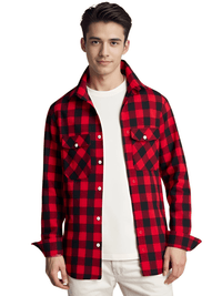 Thumbnail for Men's Long Sleeve Plaid Checkered Shirt -, Flannel Shirt , Drestiny , Australia, Black, Blue, Canada, Casual Shirts, Green, L, Long Sleeves, M, New Zealand, Purple, Red, S, United Kingdom, United States, White, XL, XXL, XXXL, Yellow , Drestiny , www.shopdrestiny.com