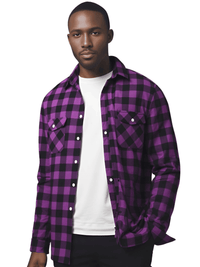 Thumbnail for Men's Long Sleeve Plaid Checkered Shirt -, Flannel Shirt , Drestiny , Australia, Black, Blue, Canada, Casual Shirts, Green, L, Long Sleeves, M, New Zealand, Purple, Red, S, United Kingdom, United States, White, XL, XXL, XXXL, Yellow , Drestiny , www.shopdrestiny.com