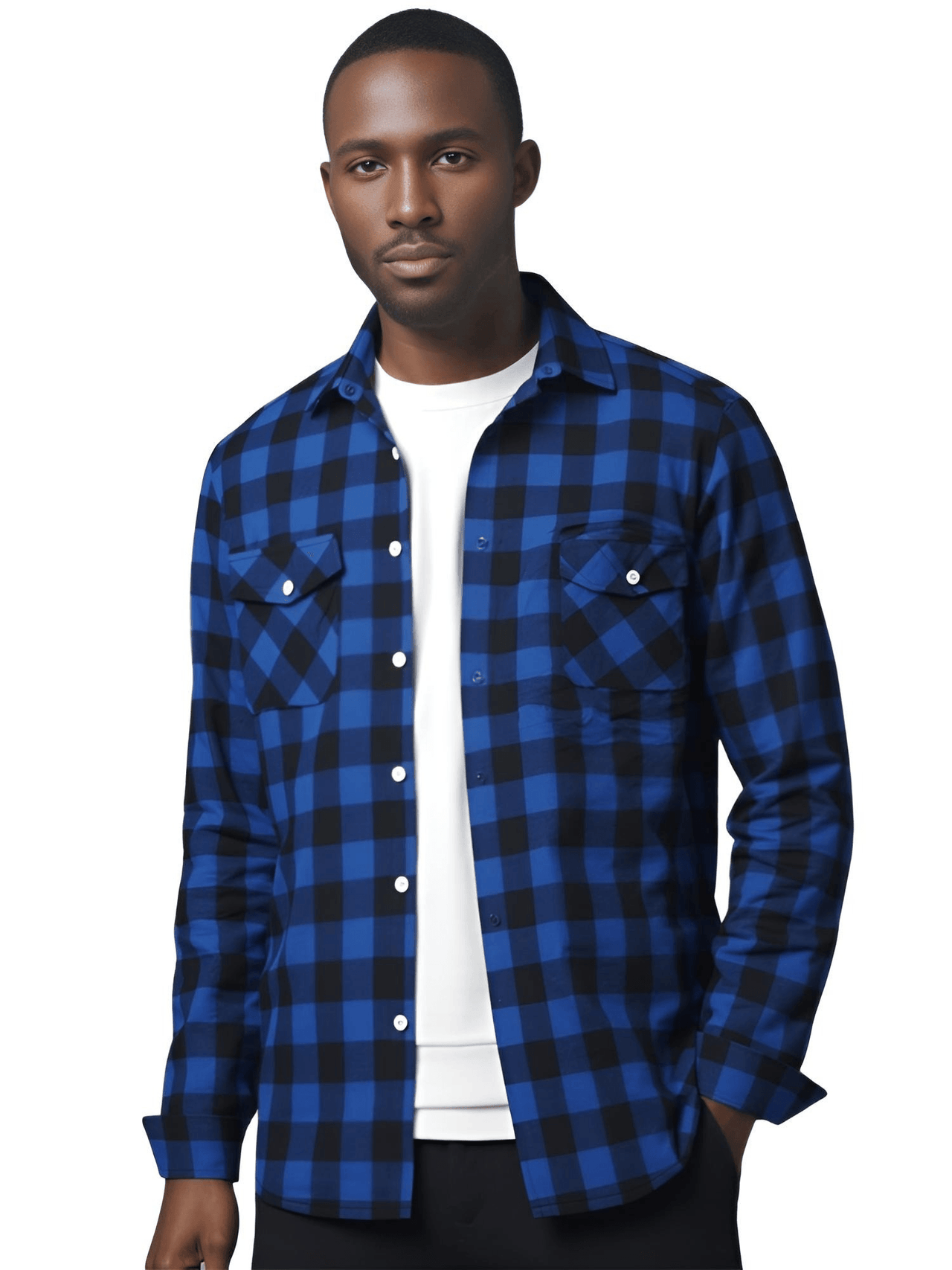 Men's Long Sleeve Plaid Checkered Shirt -, Flannel Shirt , Drestiny , Australia, Black, Blue, Canada, Casual Shirts, Green, L, Long Sleeves, M, New Zealand, Purple, Red, S, United Kingdom, United States, White, XL, XXL, XXXL, Yellow , Drestiny , www.shopdrestiny.com