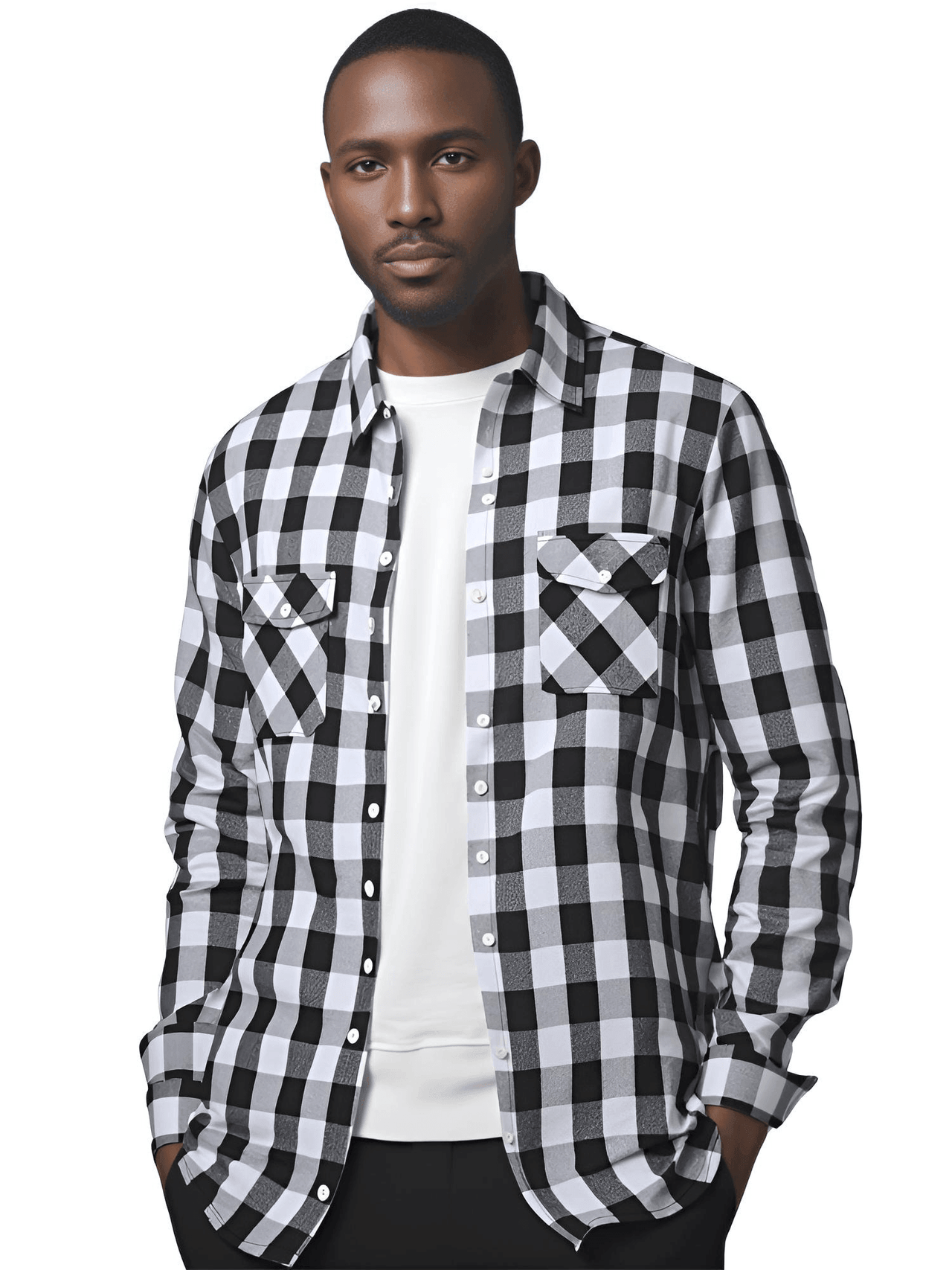 Men's Long Sleeve Plaid Checkered Shirt -, Flannel Shirt , Drestiny , Australia, Black, Blue, Canada, Casual Shirts, Green, L, Long Sleeves, M, New Zealand, Purple, Red, S, United Kingdom, United States, White, XL, XXL, XXXL, Yellow , Drestiny , www.shopdrestiny.com