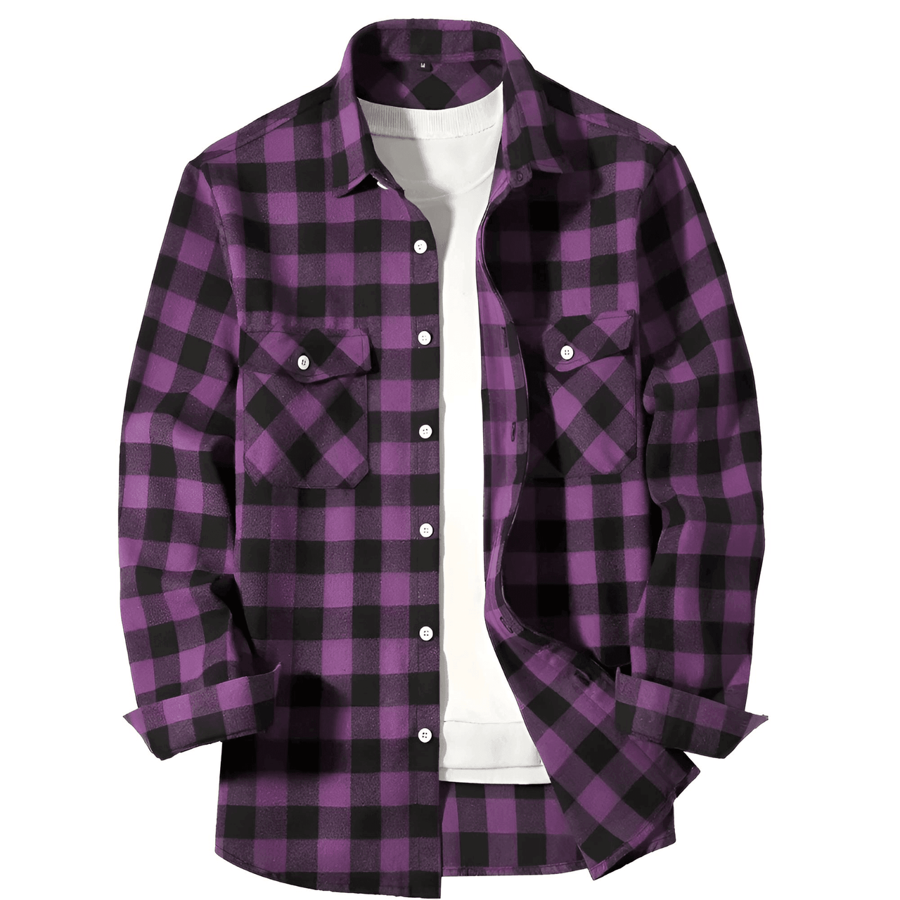 Men's Long Sleeve Plaid Checkered Shirt -, Flannel Shirt , Drestiny , Australia, Black, Blue, Canada, Casual Shirts, Green, L, Long Sleeves, M, New Zealand, Purple, Red, S, United Kingdom, United States, White, XL, XXL, XXXL, Yellow , Drestiny , www.shopdrestiny.com