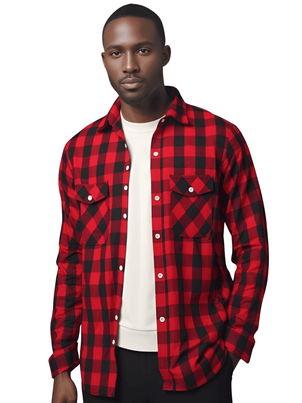 Men's Long Sleeve Plaid Checkered Shirt -, Flannel Shirt , Drestiny , Australia, Black, Blue, Canada, Casual Shirts, Green, L, Long Sleeves, M, New Zealand, Purple, Red, S, United Kingdom, United States, White, XL, XXL, XXXL, Yellow , Drestiny , www.shopdrestiny.com