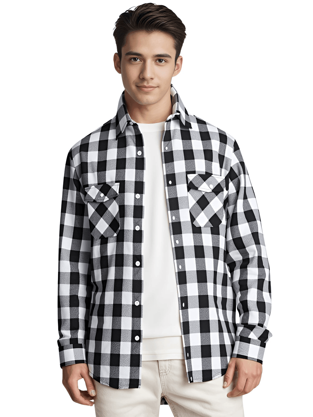 Men's Long Sleeve Plaid Checkered Shirt -, Flannel Shirt , Drestiny , Australia, Black, Blue, Canada, Casual Shirts, Green, L, Long Sleeves, M, New Zealand, Purple, Red, S, United Kingdom, United States, White, XL, XXL, XXXL, Yellow , Drestiny , www.shopdrestiny.com