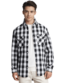 Thumbnail for Men's Long Sleeve Plaid Checkered Shirt -, Flannel Shirt , Drestiny , Australia, Black, Blue, Canada, Casual Shirts, Green, L, Long Sleeves, M, New Zealand, Purple, Red, S, United Kingdom, United States, White, XL, XXL, XXXL, Yellow , Drestiny , www.shopdrestiny.com