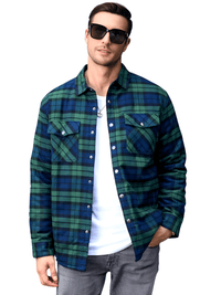 Thumbnail for Men's Long Sleeve Quilted Lined Flannel Shirt Jackets -, Shirts , Drestiny , 4XL, Australia, Black, Blue, Coats, Dark Blue, Dark Green, Grey, Jackets, L, M, Navy, Orange, Red, United Kingdom, United States, White, XL, XXL, XXXL, Yellow , Drestiny , www.shopdrestiny.com
