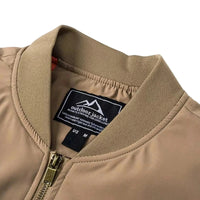 Thumbnail for Men's MA-1 Bomber Jacket, Drestiny, Coats, Jackets, Bomber Jackets, S, M, L, XL, 2XL Slim, 2XL, United States, USA, Canada, Australia, New Zealand, United Kingdom, UK, Orange, Black, Blue, White, Light Blue, Light Grey, Dark Grey, Dark Green, Bright Green, Khaki, Brown, Yellow, Coffee, Wine Red, Navy, Men's flight jacket, Men's MA-1 flight jacket, Bomber jacket with orange lining, vintage ma-1 jacket, shopdrestiny.com