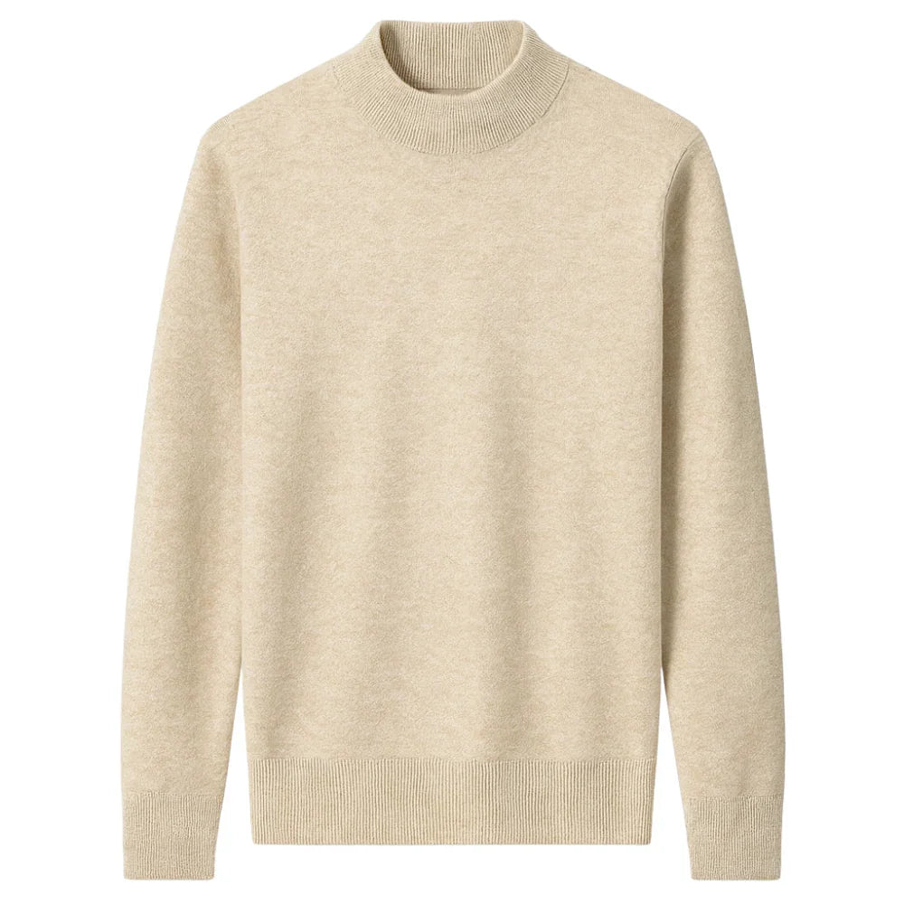 Beige sweater on a white background