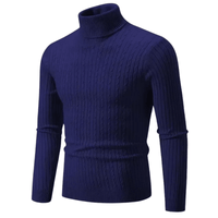 Thumbnail for Men's Turtleneck Sweaters Solid Color Slim Fit Fashionable Pullover Mens Winter Outdoor Tops, Drestiny, Sweaters, Turtlenecks, Casual Shirts, Long Sleeves, Dress Shirts, S, M, L, XL, XXL, 2XL, 3XL, XXXL, Navy Blue, Red, Sapphire Blue, Yellow, Grey, Dark Grey, Wine Red, Army Green, White, Black, Beige, Brown, United States, USA, Canada, Australia, New Zealand, United Kingdom, UK, men's turtleneck sweater, slim fit turtleneck men, mens turtleneck sweater outfit, shopdrestiny.com