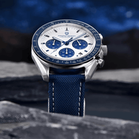 Thumbnail for Men's Omega Speedmaster Moonwatch Homage Watches Luxury Quartz Wrist Watch For Men AR Sapphire Speed Chronograph Automatic Date, Watches, Speedmaster Moonwatch Homage, Affordable Speedmaster Homage, Best Speedmaster Homage Watches,  Moonwatch Homage under $500, Pagani Speedmaster Homage, United States, USA, Canada, Australia, New Zealand, United Kingdom, UK, Red, Black, White, Silver Gold, Gold, Blue, Sky Blue, Ice Blue, shopdrestiny.com