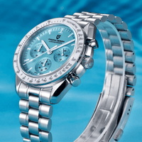 Thumbnail for Men's Omega Speedmaster Moonwatch Homage Watches Luxury Quartz Wrist Watch For Men AR Sapphire Speed Chronograph Automatic Date, Watches, Speedmaster Moonwatch Homage, Affordable Speedmaster Homage, Best Speedmaster Homage Watches,  Moonwatch Homage under $500, Pagani Speedmaster Homage, United States, USA, Canada, Australia, New Zealand, United Kingdom, UK, Red, Black, White, Silver Gold, Gold, Blue, Sky Blue, Ice Blue, shopdrestiny.com